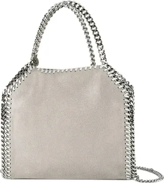Light Grey And Silver Mini Falabella Tote Bag