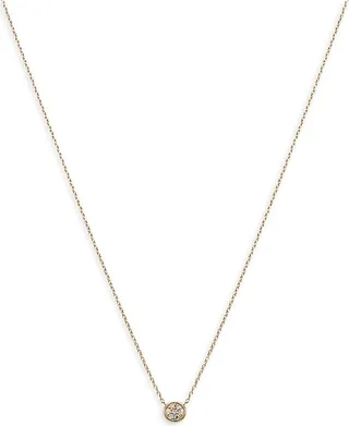14K Yellow Gold & 0.06 TCW Diamond Pendant Necklace