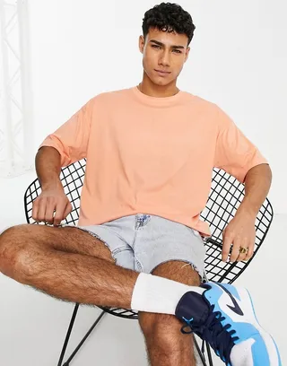 New Look oversized T-shirt in bright orange