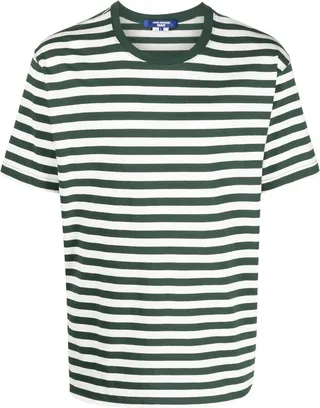stripe-pattern cotton T-shirt