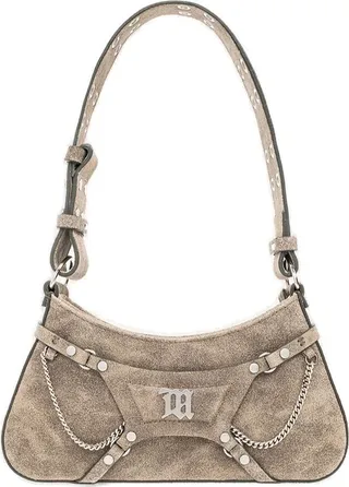 Misbhv Vintage-Effect Hobo Shoulder Bag