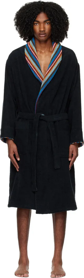 Paul Smith Black Artist Stripe Robe