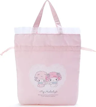 Sanrio Sanrio My Sweet Piano & My Melody Draw String Bag