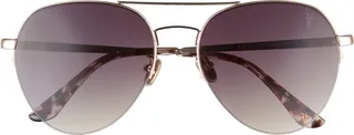 56mm Gradient Semi Rimless Aviator Sunglasses