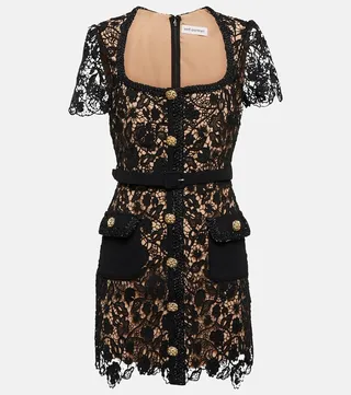 Guipure lace minidress