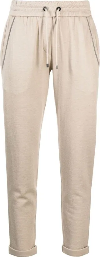 Cotton-Linen Track Pants