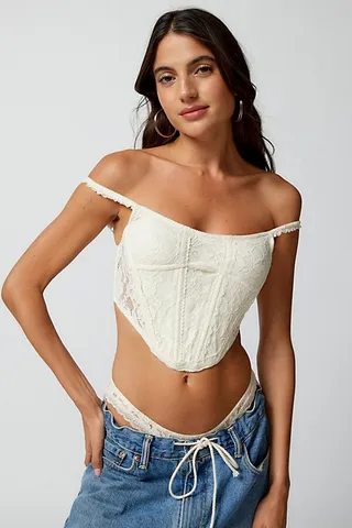 Out From Under Divine Lace Off-The-Shoulder Corset