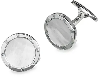 Sterling Silver & Mother-Of-Pearl Cufflinks