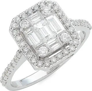 14K White Gold & Diamond Ring