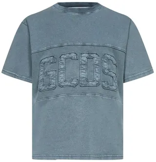 GCDS Logo Detailed Crewneck T-Shirt