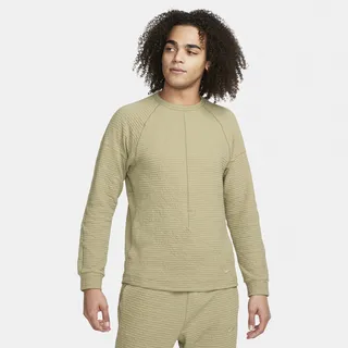 Men's Nike Yoga Texture Nike Dri-FIT Long-Sleeve Yoga Top in Brown