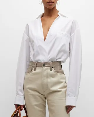 Redux Collared Shirt Bodysuit