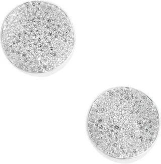 Stardust Flower Diamond Disc Earrings