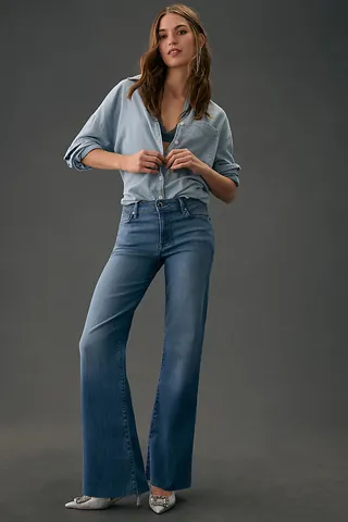 Fidelity Denim Katie High-Rise Bootcut Jeans Blue