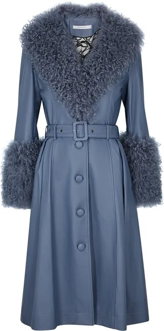 Saks Potts Foxy Shearling-trimmed Leather Coat