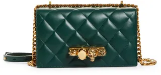 Knuckle Ring Quilted Leather Shoulder Bag