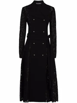 Double-Breasted Flared Coat