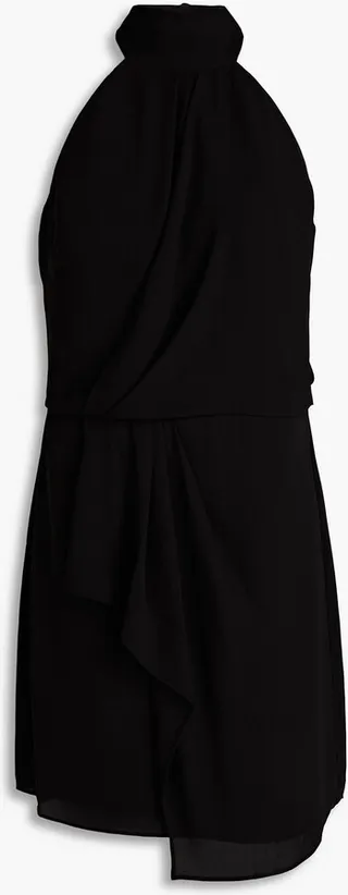 Harlow draped crepe de chine mini dress