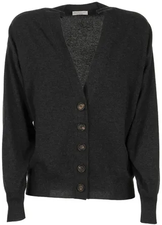 Brunello Cucinelli Button-Up V-Neck Cardigan