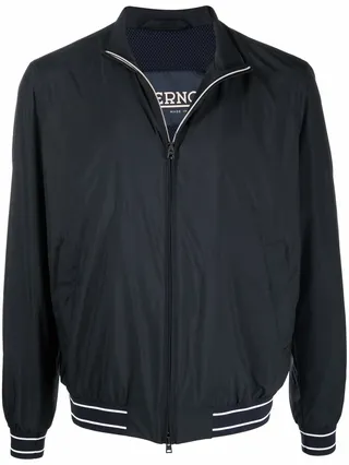 Stripe-Detail Bomber Jacket