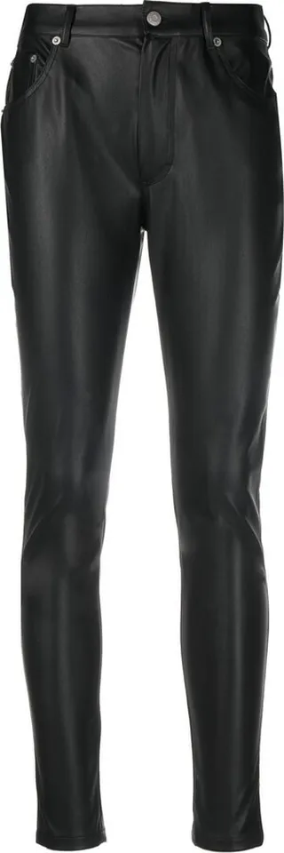Faux-Leather Skinny Trousers