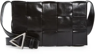 Cassette Intrecciato Leather Crossbody Bag