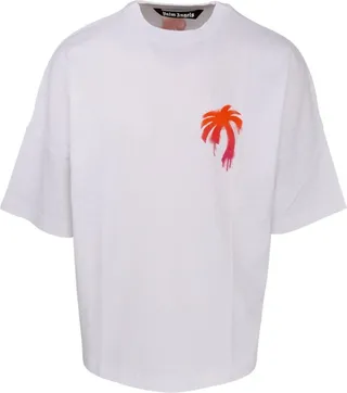 Palm Angels Logo-Printed Crewneck T-Shirt