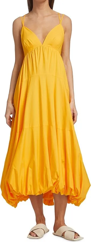 Effie Double Spaghetti Strap Midi Dress