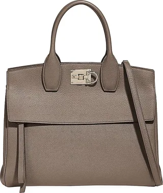 Large Studio Leather Tote Bag