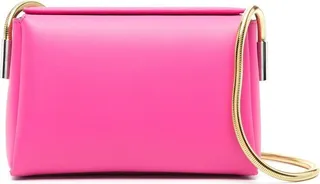 Round Snake Chain Leather Shoulder Bag