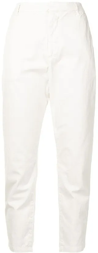 Cropped Tapered-Leg Trousers