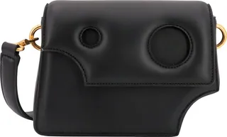 Leather shoulder bag with Cut-Out details
