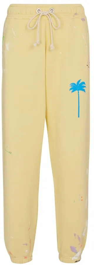 Printed cotton jersey sweatpants