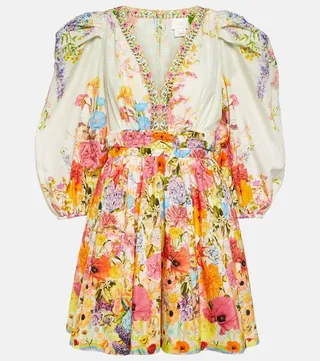 Sunlight Symphony cotton and silk minidress