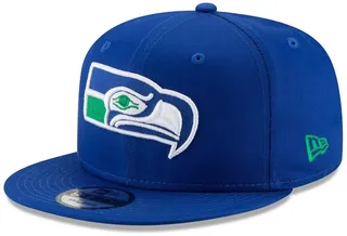 Men's New Era Royal Seattle Seahawks Throwback 9FIFTY Adjustable Snapback Hat