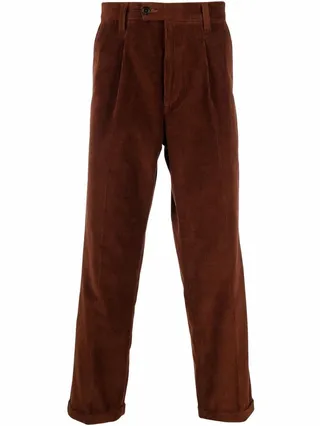 Corduroy Straight-Leg Trousers