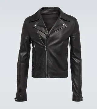 Leather biker jacket