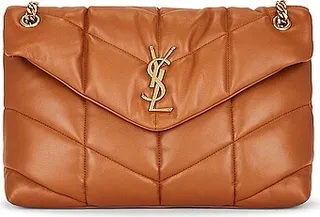 Saint Laurent Medium Puffer Bag in Cognac