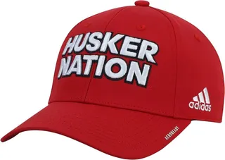Men's Adidas Scarlet Nebraska Huskers Team Mantra Aeroready Flex Hat