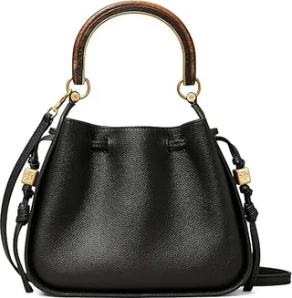 Tory Burch Miller Cinch Bag (Black) Handbags