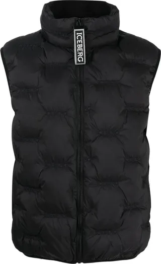 Padded Logo-Embroidered Gilet