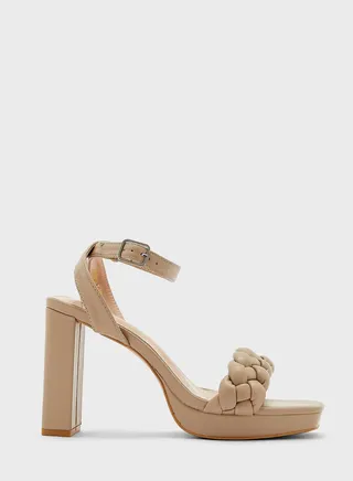 Plaited Strap Platform Sandal