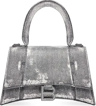 Hourglass Small Handbag in Printed Denim