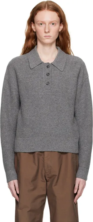 CO Gray Oversized Polo