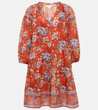 Lilah printed cotton minidress
