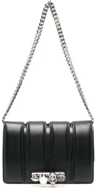 Skull-Ring Detail Shoulder Bag