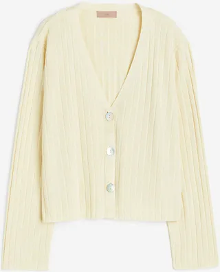 Rib-knit Cardigan