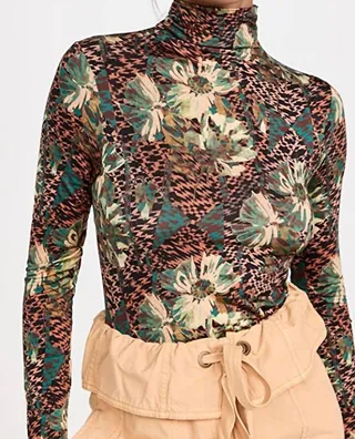 Aurelia Turtleneck Top in Prism