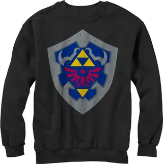 Men's Nintendo Legend of Zelda Hylian Shield Sweatshirt - Black - X Large
