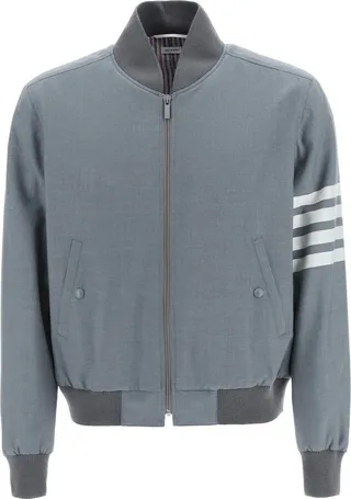 Thom Browne 4-Bar Zipped Bomber Jacket
